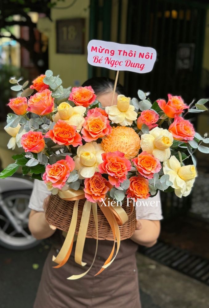 Giỏ Hoa Morning Glow — Giỏ Hoa