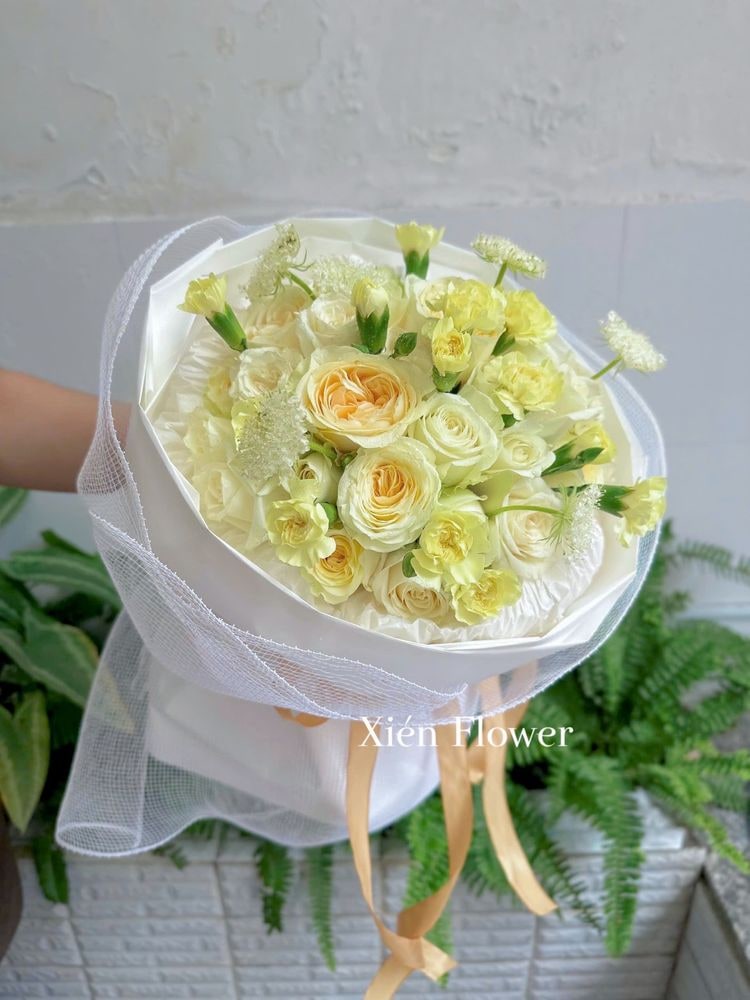 Bó Hoa Vàng Pastel — Hoa Bó