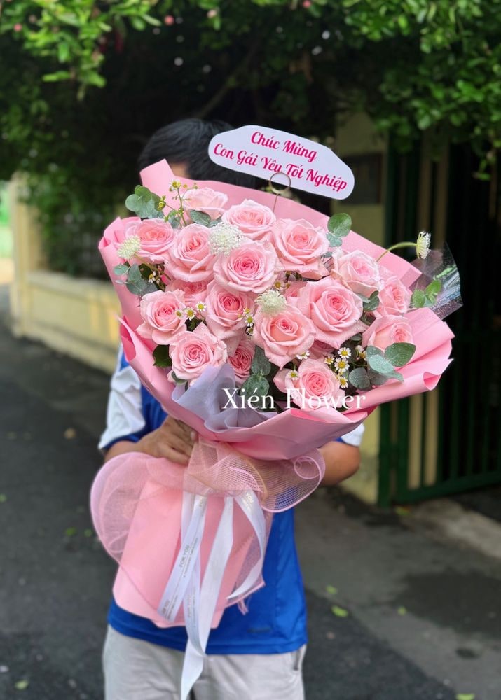 Bó Hoa Tình Yêu Hồng — Hoa Bó