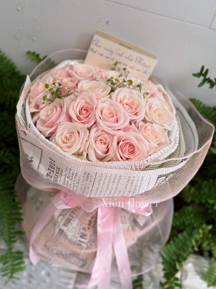 Bó Hoa Mây Hồng — Hoa Bó