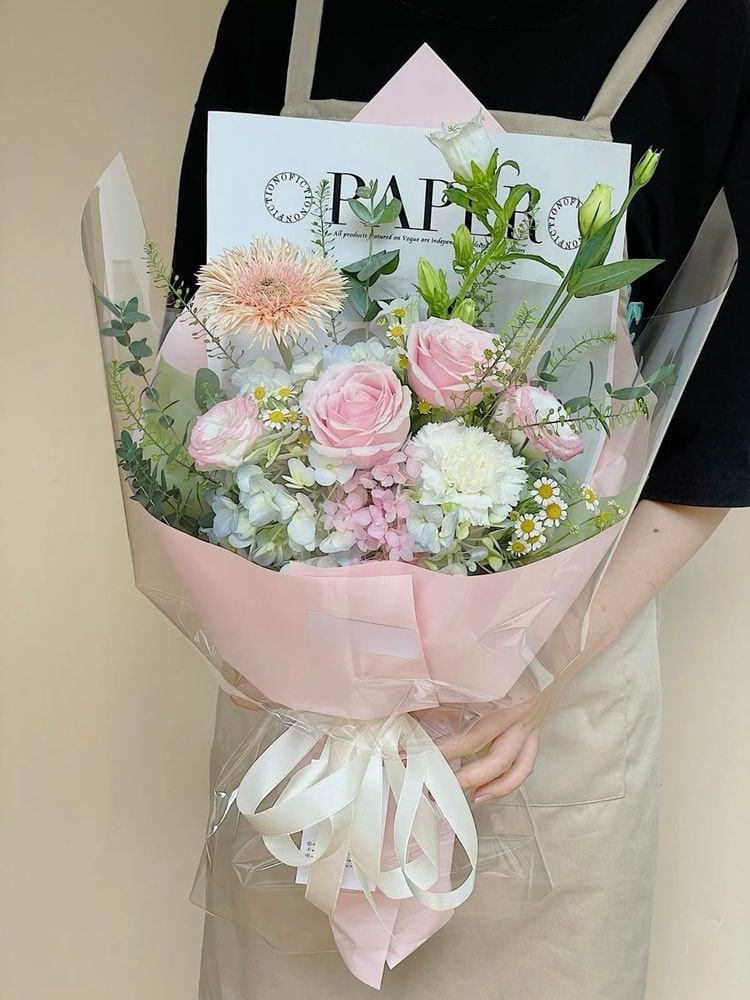 Bó Hoa Sắc Hồng Xinh — Hoa Bó