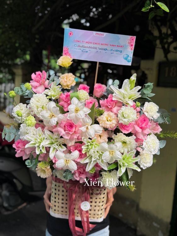 Mây Hồng — Giỏ Hoa